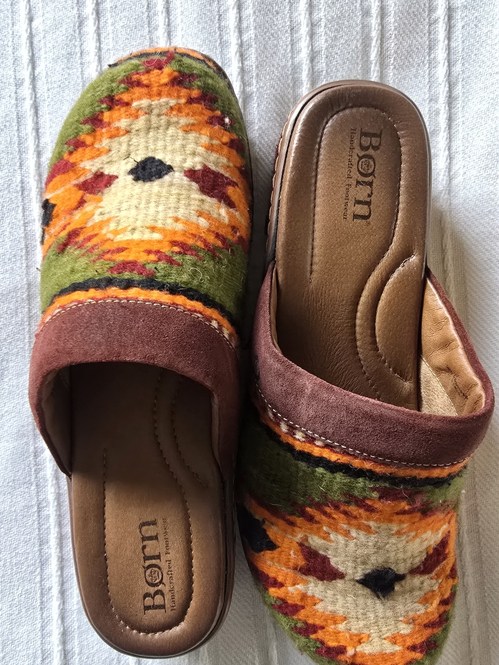 Born Southwestern Patterned Slip-On Mules